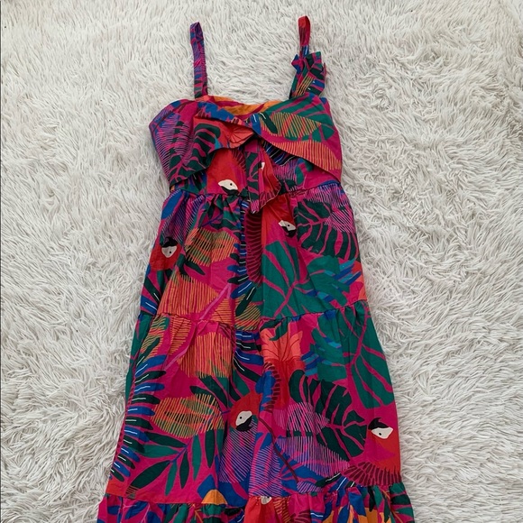 NWT farm rio macaw cotton midi dress - Picture 7 of 10